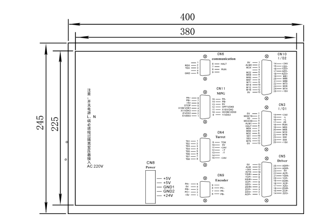 Falcon 1000 TDc CNC kontrol ünitesi genel bağlantı şeması
