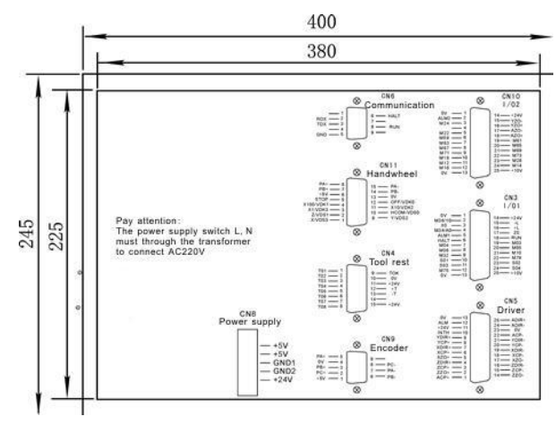 Falcon 990 TDc CNC kontrol ünitesi genel bağlantı şeması